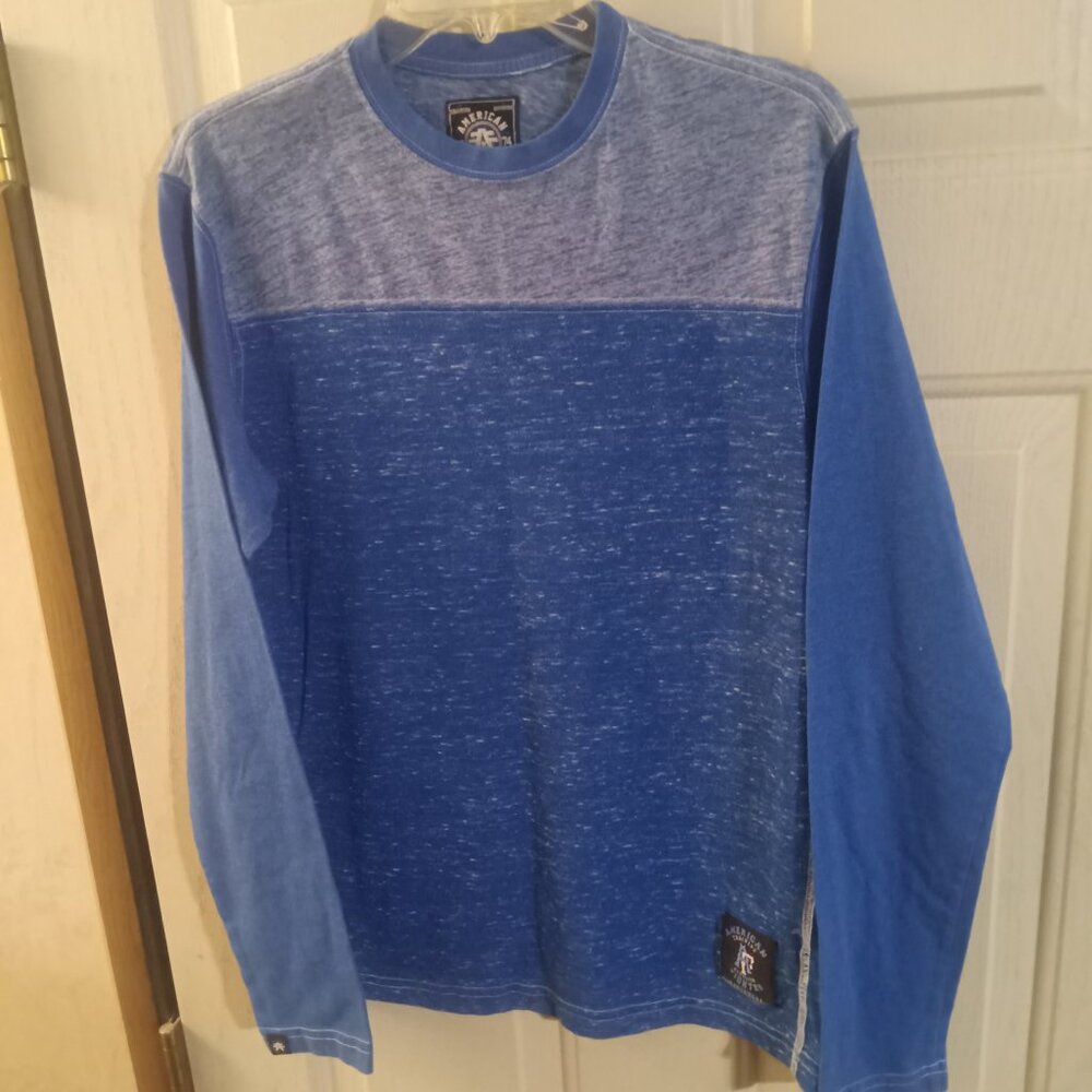 American Fighter Women's LS Shirt Size M Blue/Grey